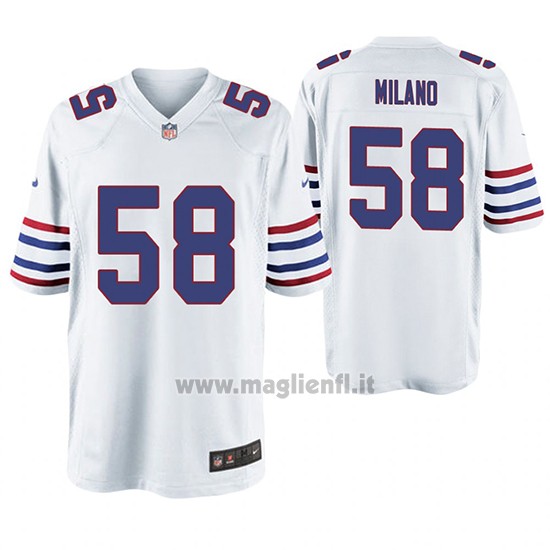 Maglia NFL Game Buffalo Bills Matt Milano Throwback Bianco